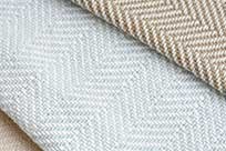 Brahms Mount Cotton Herringbone Blankets - Color on Natural