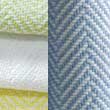 Brahms Mount Cotton Blankets - Herringbone Color on White