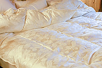Queen Size Silk Covered Goose Down Comforter - 900 Fill Power - $1,150 to $1,405