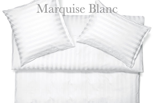 Schlossberg Satin Exquisite Dobby Bed Linens - Marquis Blanc