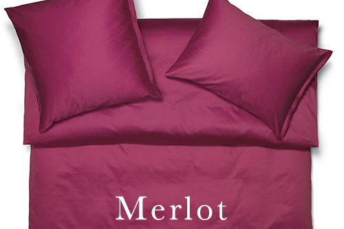 Schlossberg Noblesse Sateen Solid Color Bed Linens - Merlot