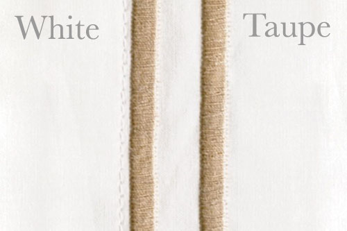 Grand Hotel Duvet Covers &amp; Bed Linens - White With Taupe Satin Stitching