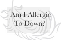 Am I Allergic To Down