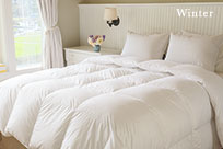 Cascade Made® Queen Size Down Comforter - 700 Fill Power Goose Down - Winter Warmth (40oz) cmcq700w