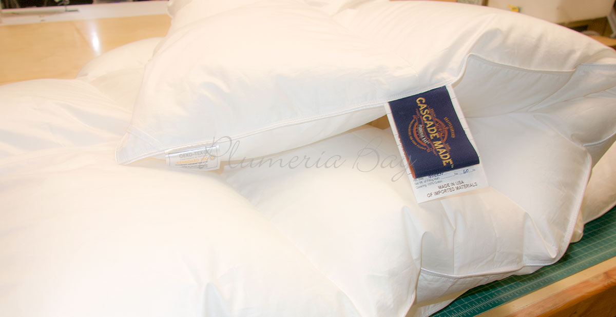 A custom filled cascade made™ 900 fill power down comforter