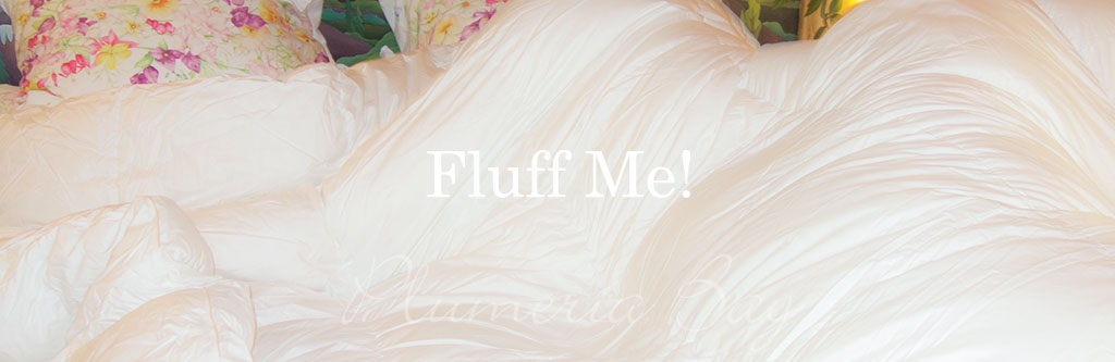 Fluffing a down comforter