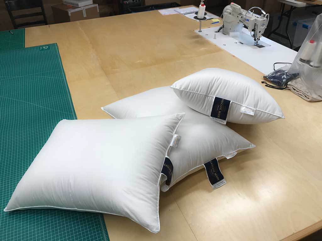 Cascade Made™ down pillows