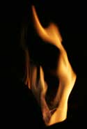 Flames in the night