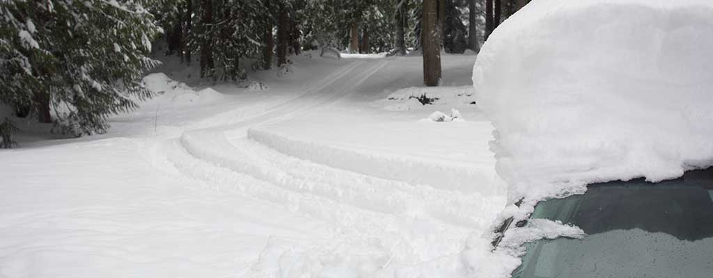 a late winter snow