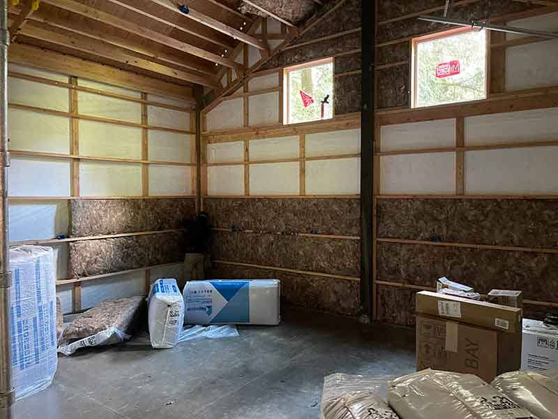 Insulation being installed Insulation being installed to keep us cozy