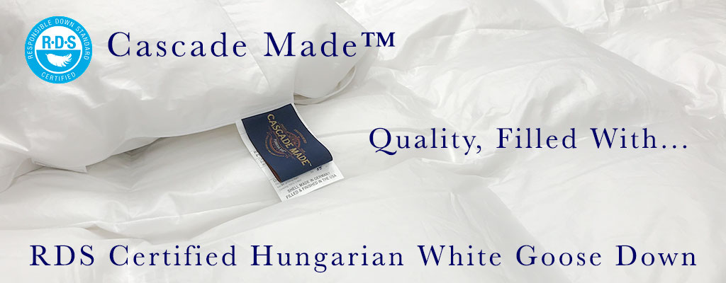 Cascade Made RDS Certified Hungarian White Goose Down Bedding