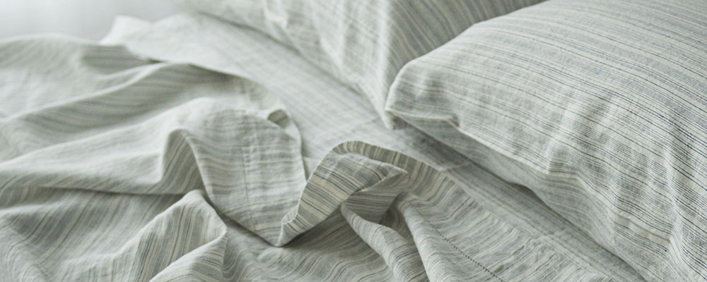 Image of St. Geneve Colette Stripe - French Blue Bed Linens