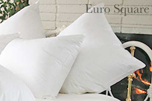 Euro Square Canadian Goose Down Pillow Traditional Luxury Traditional Luxury Goose Down Pillow European Square Medium 21oz Canadian White