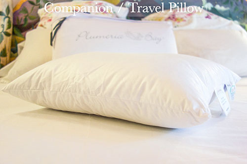 Traditional Luxury Canadian White Goose Down Travel Pillow