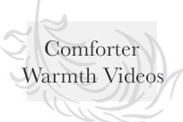 Videos of our down comforter warmth levels
