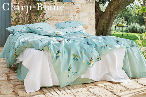 Schlossberg Chirp Blanc Duvet Cover, Pillow Cases &amp; Pillow Shams