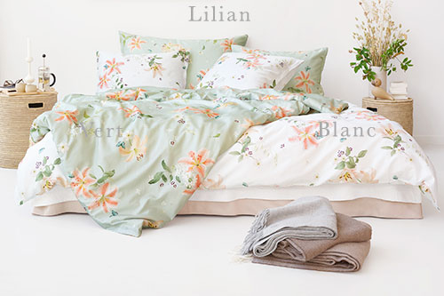 Schlossberg Lilian Vert &amp; Blanc Bed Linens
