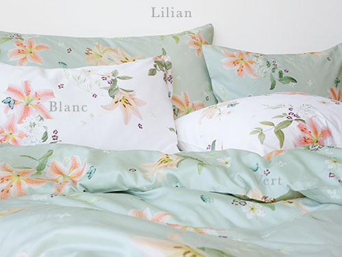 Schlossberg Lilian Vert &amp; Blanc Bed Linens