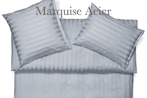 Schlossberg Satin Exquisite Dobby Bed Linens - Marquis Acier