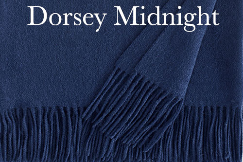Sferra Dorsey Cashmere Throw - Midnight