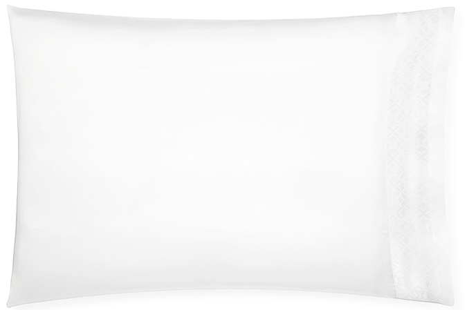 Sferra Giza 45 Quatrefoil Pillow Case - White